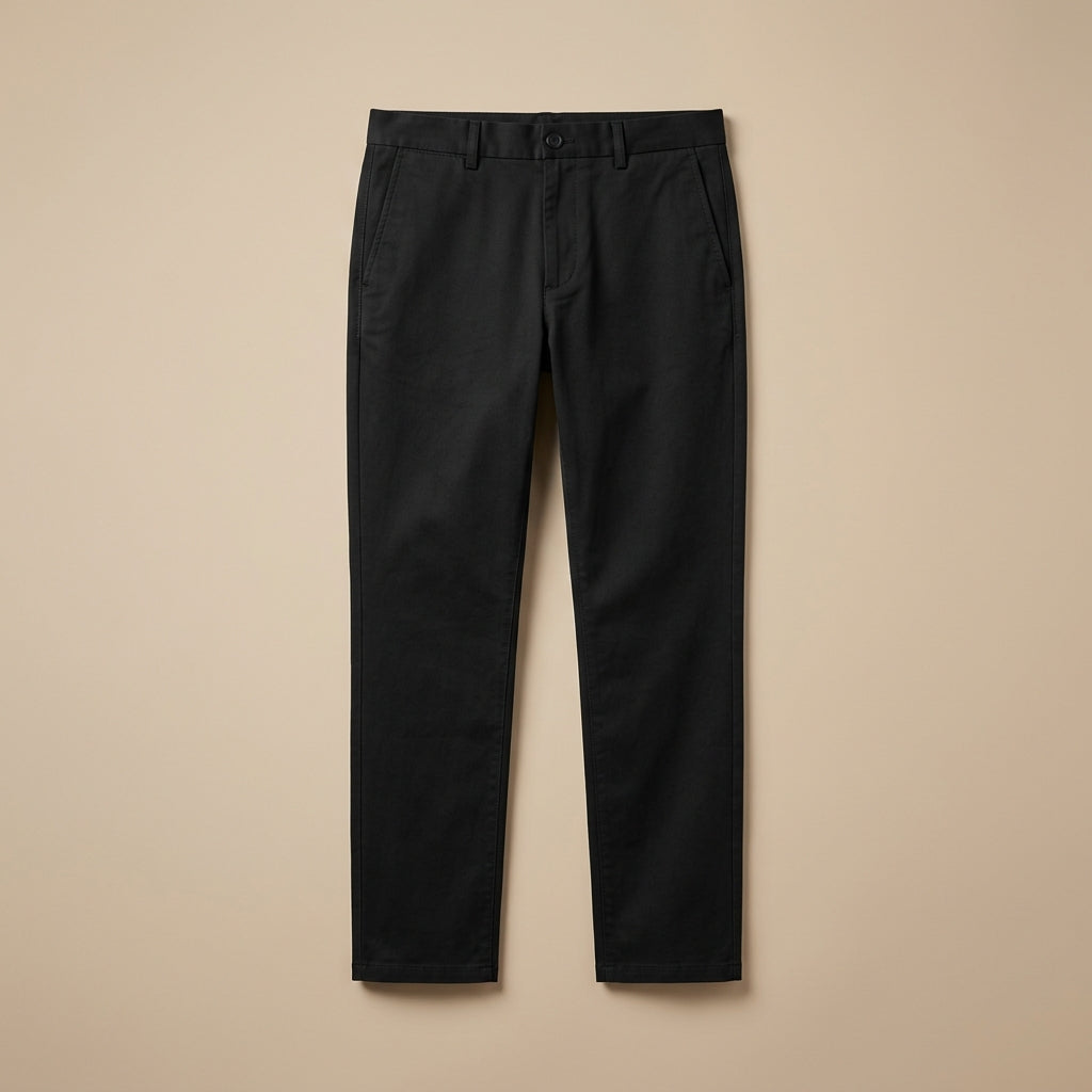 Black Matte Cotton Pants